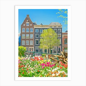 Flowers In Amsterdam, Holland Art Print