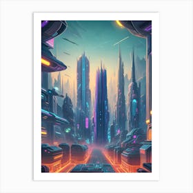 Futuristic City 5 Art Print