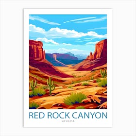 Red Rock Canyon Nevada Print Majestic Desert Landscape Art Conservation Area Poster Las Vegas Natural Wonder Wall Decor Art Print