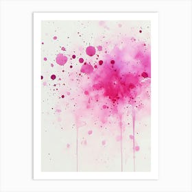 Pink Splash Canvas Print Art Print