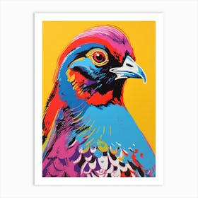 Andy Warhol Style Bird Pheasant 1 Art Print