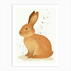 Cinnamon Rabbit Nursery Illustration 4 Art Print