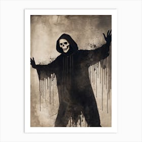 Dance With Death Skeleton Painting (51) Art Print