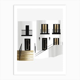 House With Balconies Art Print