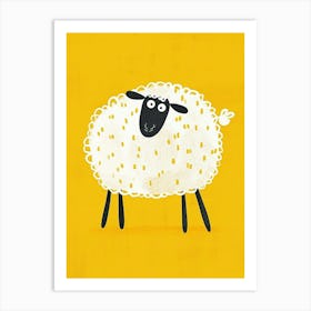 Yellow Sheep 4 Art Print