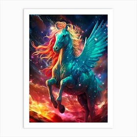 Unicorn With Wings Art Print