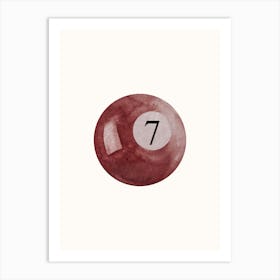 7 Ball Billiard Poster Art Print