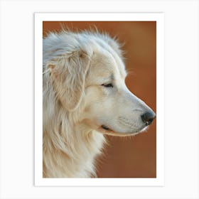 White Shepherd Dog. Generated AI. Art Print 2 Art Print