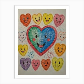 Heart Shaped Drawing 2 Art Print