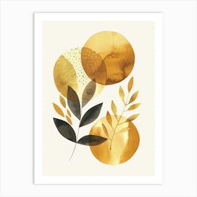 Gold Leaves Canvas Print 1 Art Print