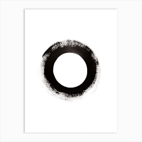 Circle Black Abstract Art Print