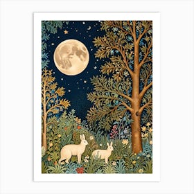 William Morris Rabbits In The Woods Art Print