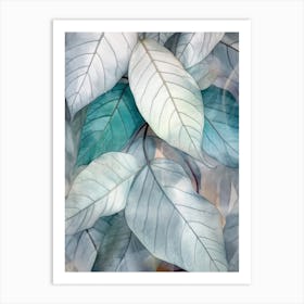 Watercolor Leaves Art nature Art Print