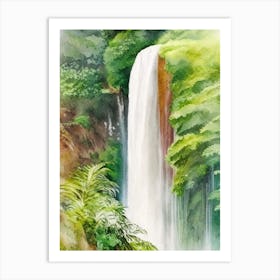 Kaieteur Falls, Guyana Water Colour  (2) Art Print