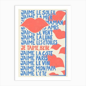 French Quote Print Art Print