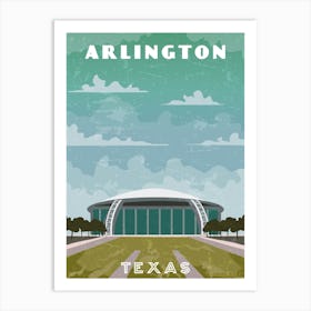 Arlington, USA — Retro travel minimalist poster Art Print