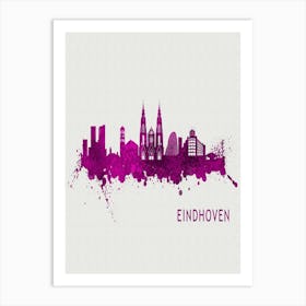 Eindhoven Netherlands City Purple Art Print