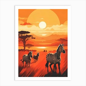 Zebras In The Wild Art Print