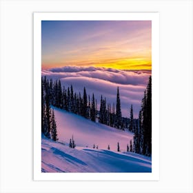 Levi, Finland Sunrise Skiing Poster Art Print