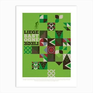 Liege Bastogne Liege Green Art Print