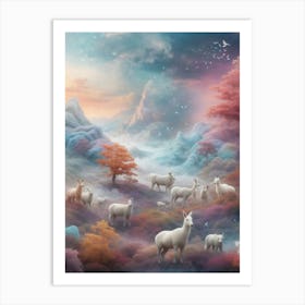 Dreamscape with infinite colors Art Print