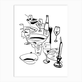 À table 1 Art Print