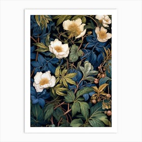 Roses And Berries Art Print