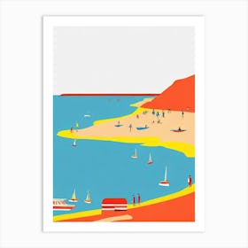 Boat Harbour Beach Australia Midcentury Art Print