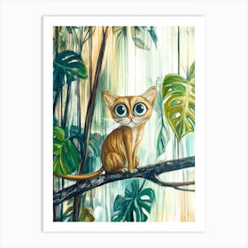 Cat In The Jungle 1 Art Print