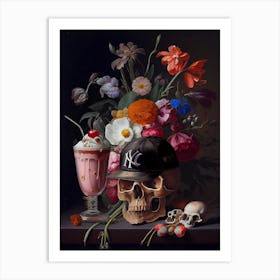 Skull Still Life Art Print