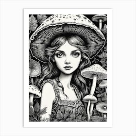 mushroom fairy Art Print