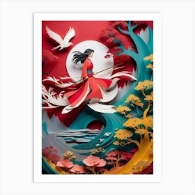 Asian Paper Art Art Print