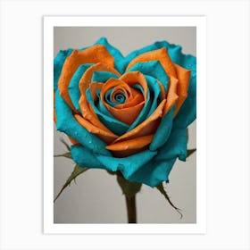 Heart Shaped Rose Art Print