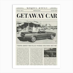 Getaway Car Art Print