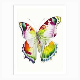 Brimstone Butterfly Decoupage 3 Art Print