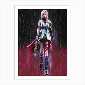 Lightning Character From Final Fantasy Xiii Art Print