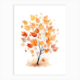Cute Autumn Fall Scene 3 Art Print