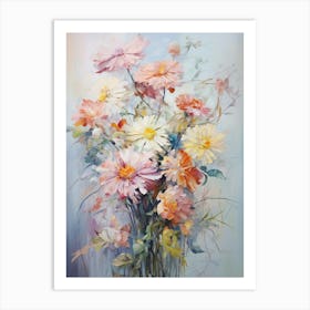 Abstract Flower Painting Chrysanthemum 1 Art Print