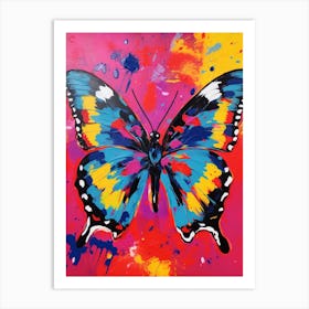 Pop Art Small Tortoiseshell Butterfly  4 Art Print