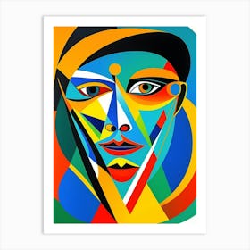 Abstract Portrait Of A Man Art Print