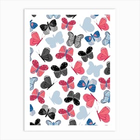 Colorful Butterflies Art Print