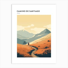 Camino De Santiago Spain 1 Hiking Trail Landscape Poster Art Print