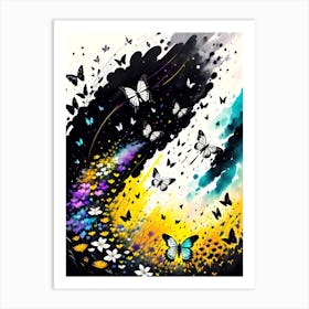 Abstract  Of Butterflies Art Print