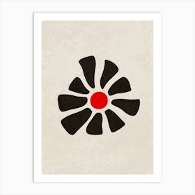 Minimalist Flower Design with Bold Colors Art Print