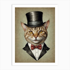 Tuxedo Cat 5 Art Print