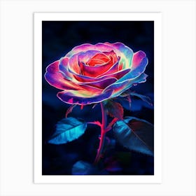 Rainbow Rose 4 Art Print