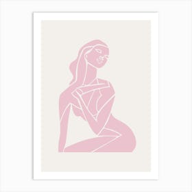 Abstract Pink Figure 1 Art Print