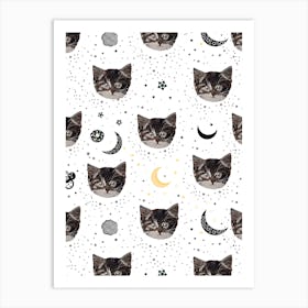 Cats And Space Art Print