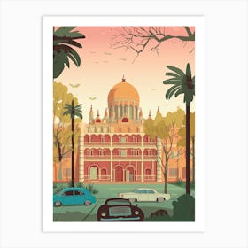 Ahmedabad India Travel Illustration 3 Art Print