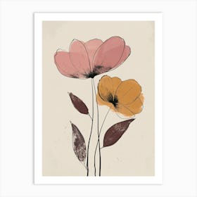 Palo Alto Flower Market Boho Minimalist Style Art Print